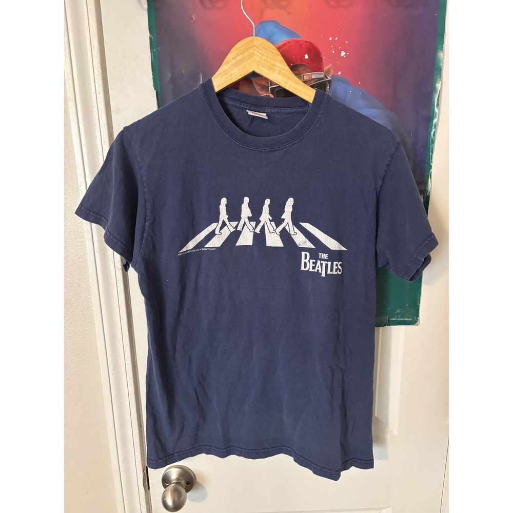 The Beatles Abbey Road T-Shirt Mens Medium Navy Blue 2012 Apple Corps  Tee